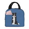 Border Collie Insulated Lunch Bag for Women Office Cooler Thermal Food Box Tote Leakproof Lunch Boxes Container