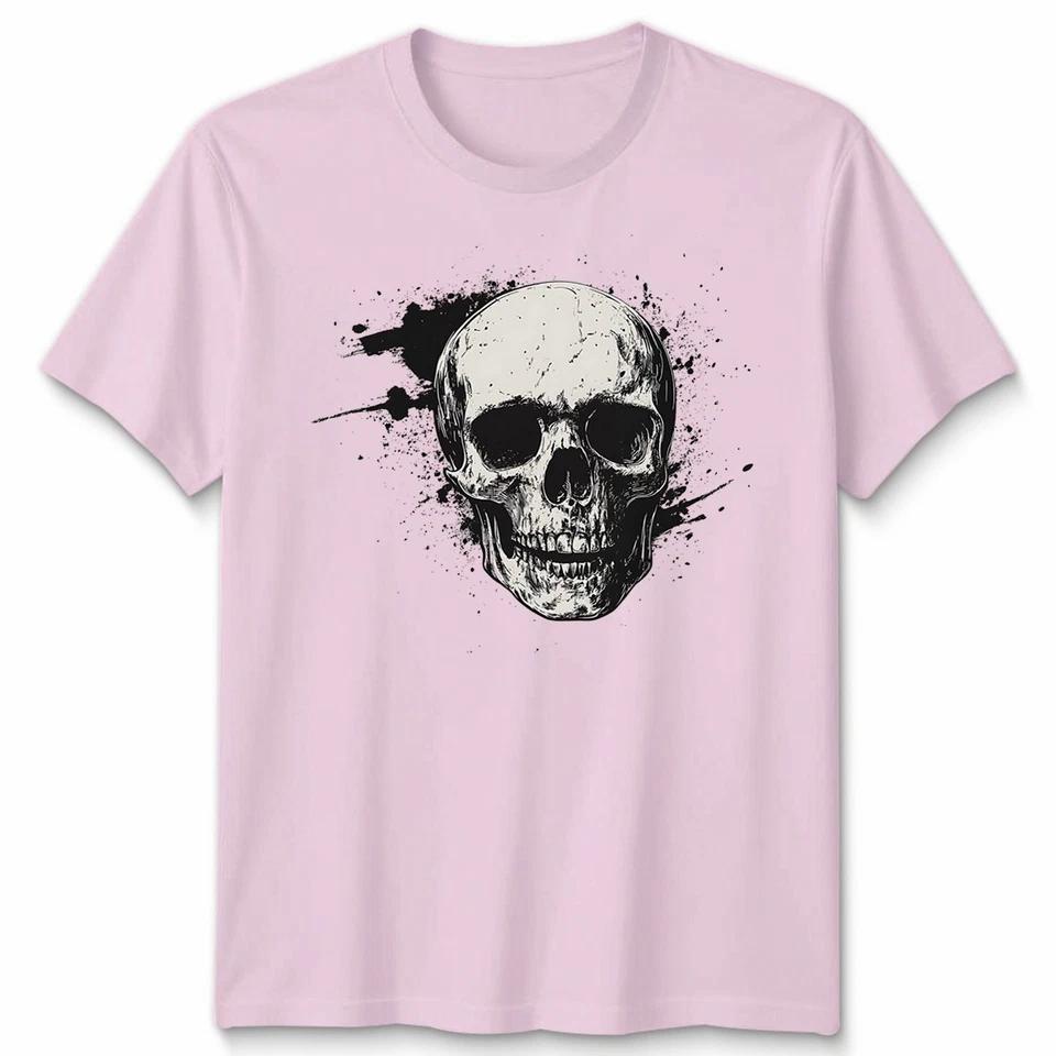 Skull Art Graphic Mens T-Shirt Womens Tee Grunge Gothic Unisex Tee 5 M