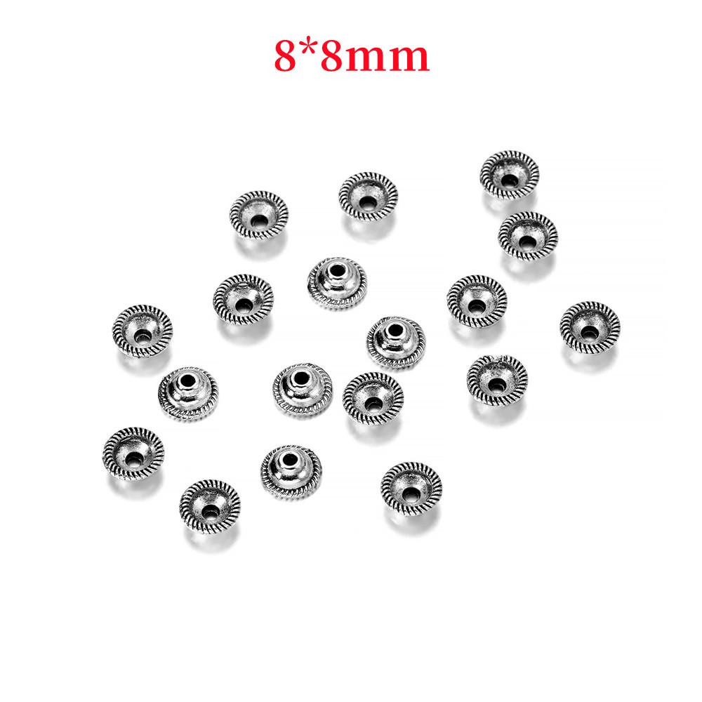 

6, 8, 9, 10, 12 мм, колпачки для ювелирных изделий, колпачки для бисера, концевая емкость, выдолбленный цветок, тор, сделай сам, разнесенные друг от друга ювелирные изделия 8mm x 50pcs