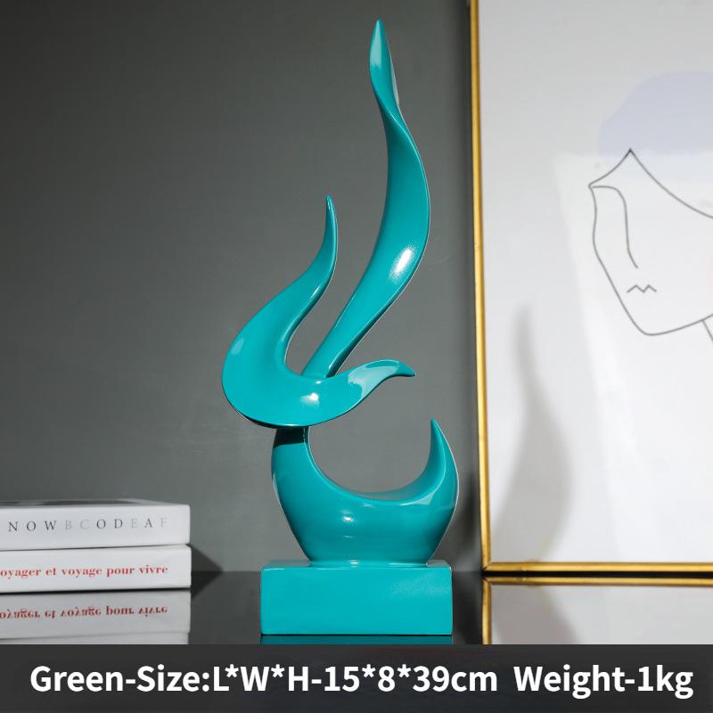 Simple and Modern Creative Flame Bird Craft Decoration Gift for Office Living Room Resin Ornaments Home Decor