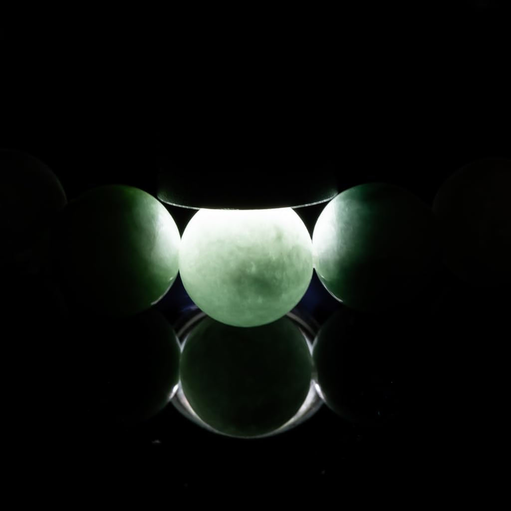 17cm Itoigawa Natural Jadeite Pale Japanese National Jomon Power Stone Jadeite Workshop Special Paulownia Wood Quality Guarantee ABR0873 (10mm Beads,