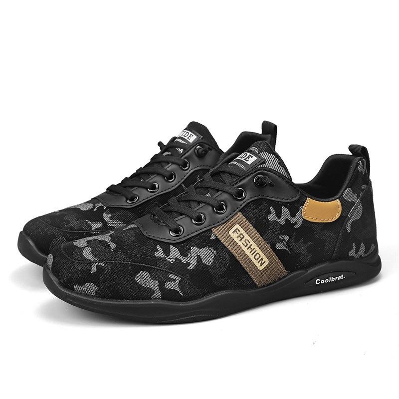 2025 new summer breathable ice silk men's shoes camouflage personality trend student soft sole casual sports men's shoes