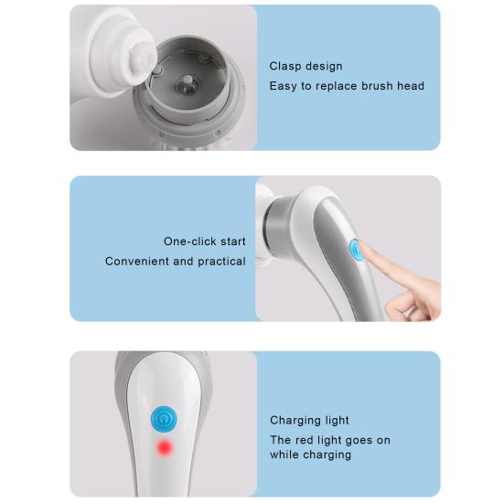 Electric Spin Scrubber Cordless Cleaning Brush with Powerful Motor 360-Degree Rotation Handheld Tile Floor Scrubber