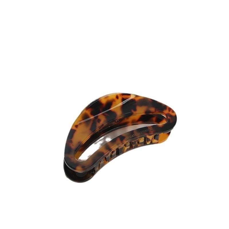 Oversized Hairpin Hollow Tortoiseshell Acetic Acid Grab Clip Retro Temperament Back Head Disc Hair Shark Clip
