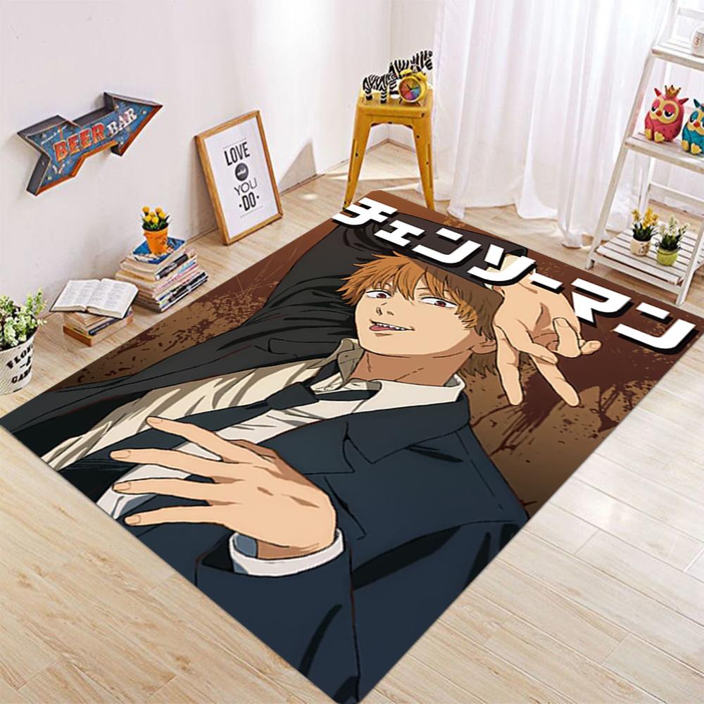 

Japanese comic Chainsaw Man horror carpet living room sofa coffee table non-slip floor mat washable carpet 50X80CM