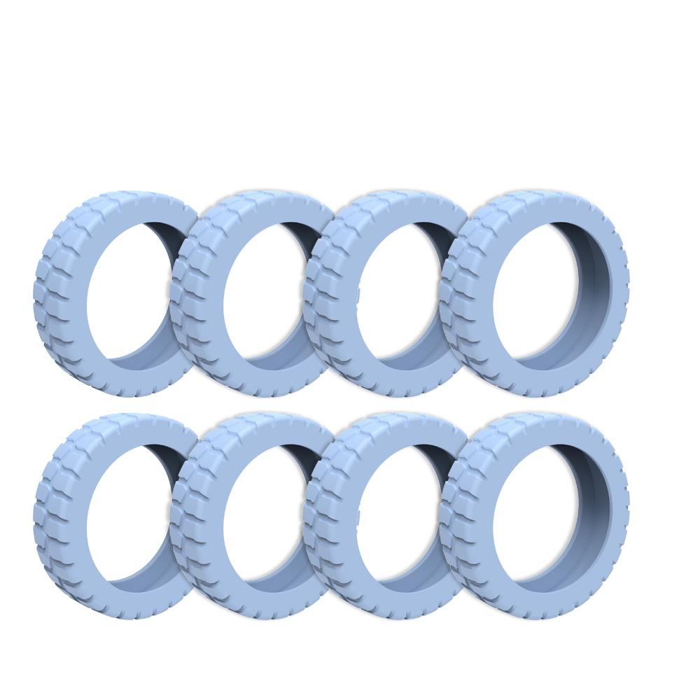 8PCS/Set Suitcase Parts Axles Travel Luggage Caster Shoes Silicone with Silent Sound Luggage Wheels Protector Reduce Noise