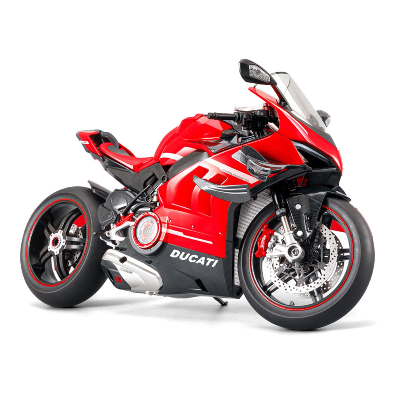 

Diecast Spray 1/7 Ducati Superleggera V4 Super Motorcycle Model Collection Miniature Voiture Ornament Boyfriend Gift Toy Vehicle красный