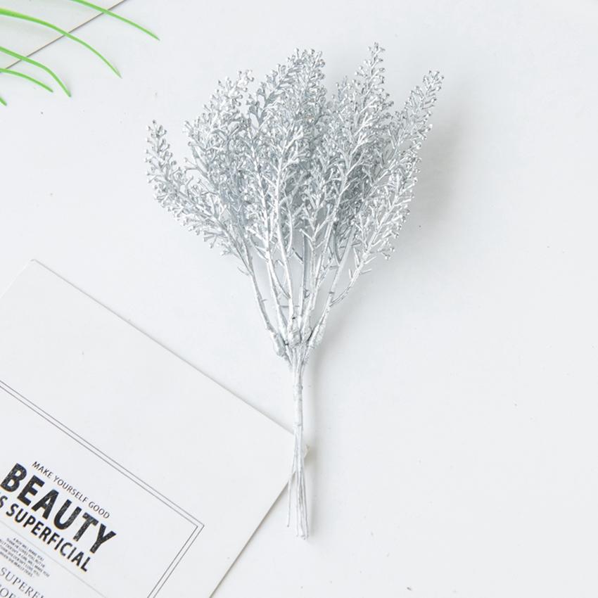 6Pcs Golden Fake Wheat Ear For Christmas Tree Decoration Home Wedding Arch Accessories Autumn Artificial Plant Photography Props