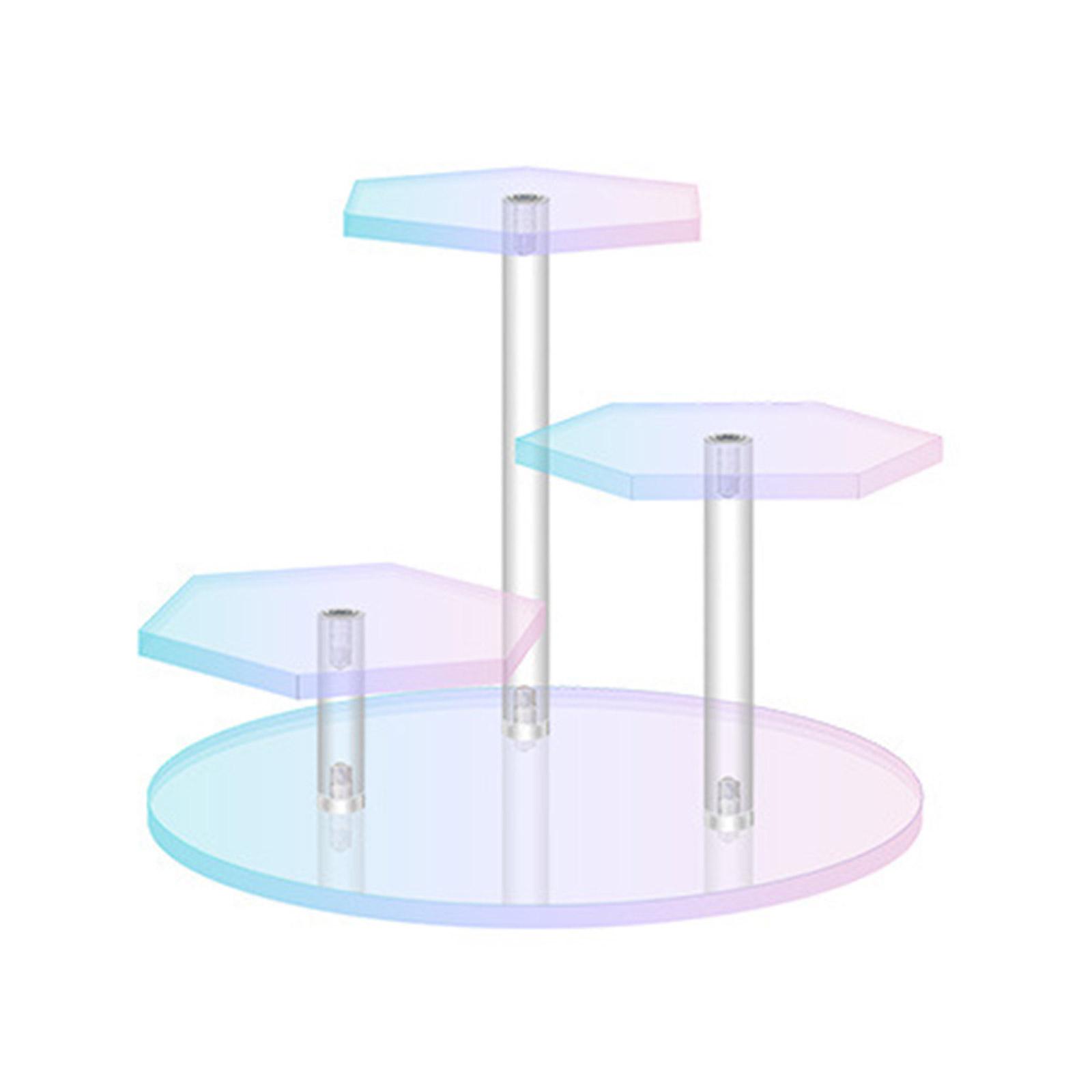 

Універсальна акрилова полиця-дисплей для екшн-фігурок та аксесуарів Зручний органайзер для офісного столу та вітрини магазину 3 різнокольоровий