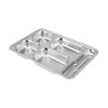 304 Stainless Steel 5-Compartment Divided Meal Tray