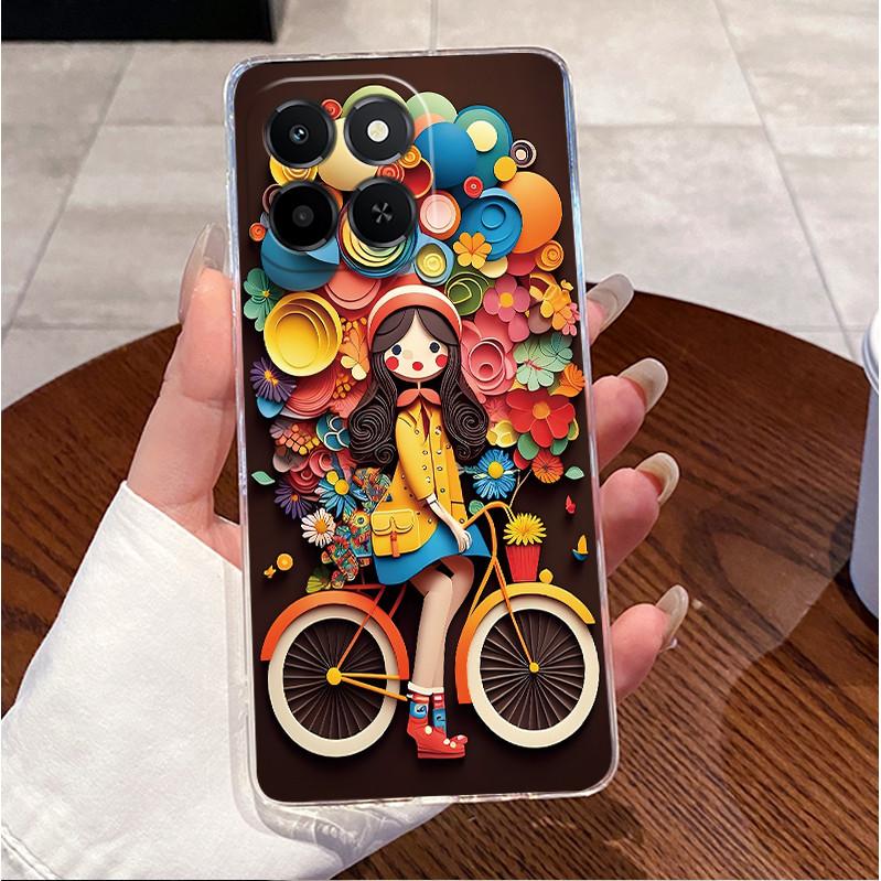 For Honor X6c Case NIC-LX2 Clear Luxury Cute Love Rabbit Funny TPU Soft Silicone Phone Case Honor X6c Back Cover NIC-LX1 NIC-LX3