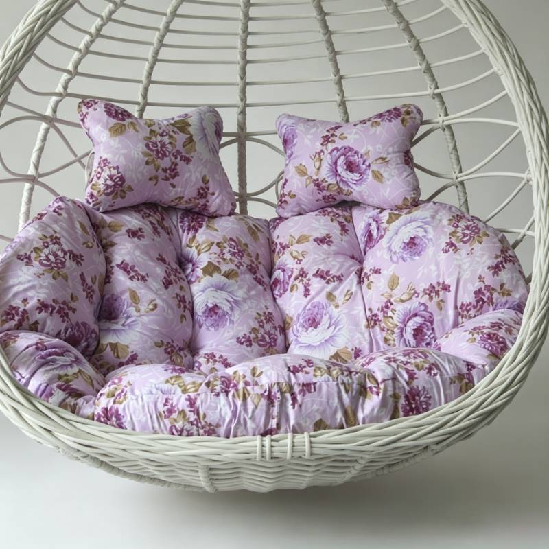 Cuscino per Divano Doppio con Motivo Floreale a Fiori per Arredo Casa e Comfort