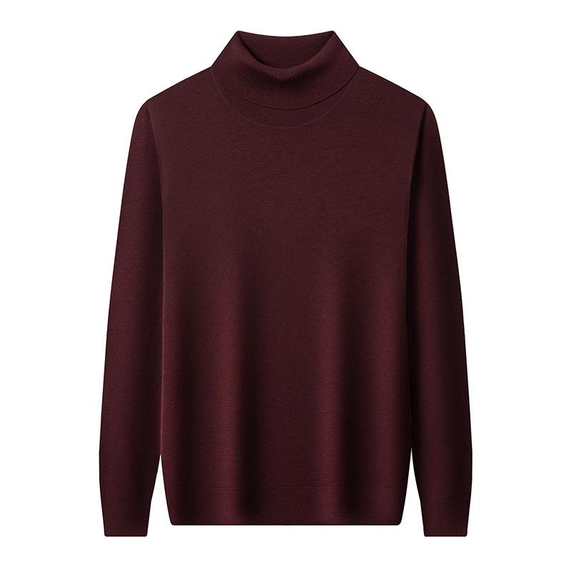 2025 Winter Fashion: Men's Fine Australian Wool High-Neck Sweater - Thick, Casual Style for All Ages