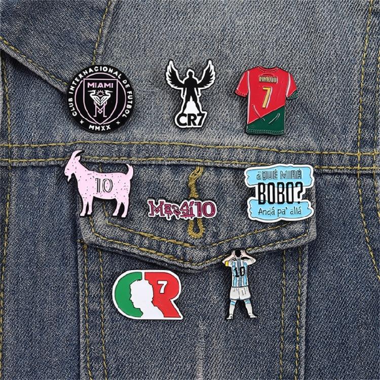Classical Football Brooch Pin Alloy Creative Cartoon Safety Lapel Pin Jewelry Great For Outfits And Event