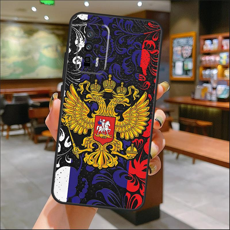 Russia Flag National Emblem Case For Xiaomi 14T Pro 13T 11T 12T 13 14 15 Ultra POCO X7 Pro X3 X5 X6 M6 F5 F6 Pro Cover