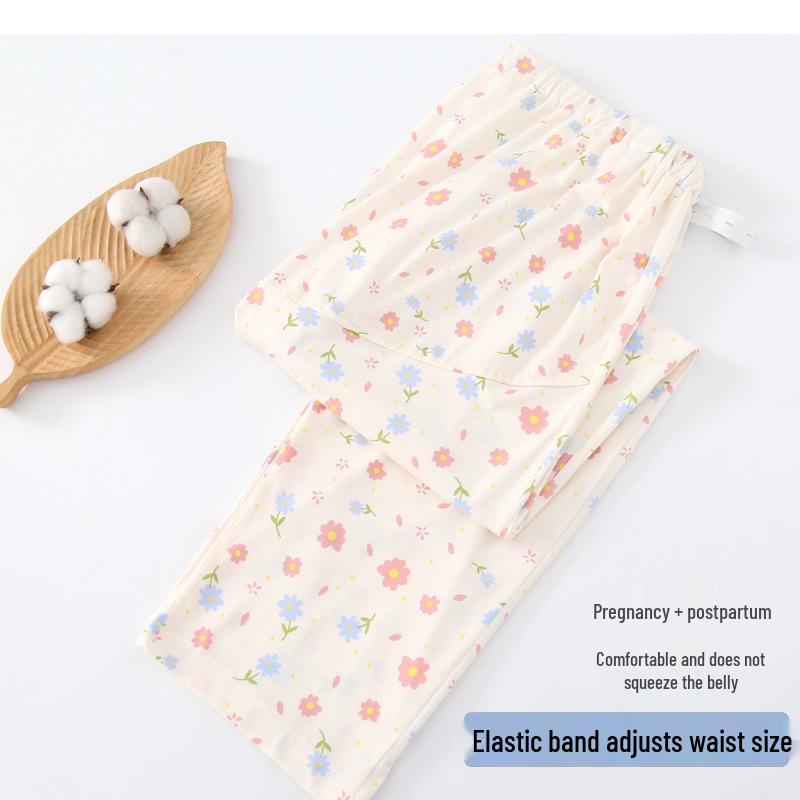 Maternity Labor Gown & Nursing Pajama Set with Built-in Bra for Spring/Summer