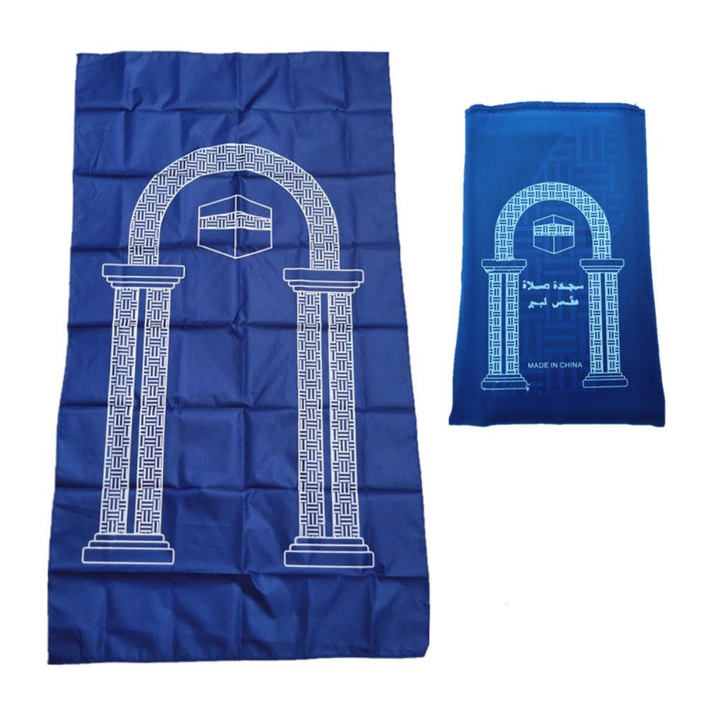 Portable Polyester Prayer Mat Waterproof Print Prayer Rug Easy Carrying Lightweight Pocket Rug Travel Prayer
