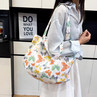 Tendance 2025 nouveau sac floral grande capacité rose toile sac de plage shopping épaule aisselle sac pour femme