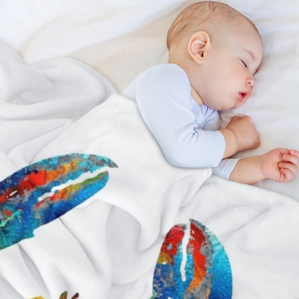 Colorful Lobster Art by Sharon Cummings Throw Blanket Decoratives Thermals For Travel Flannels Plaid on the sofa Blankets