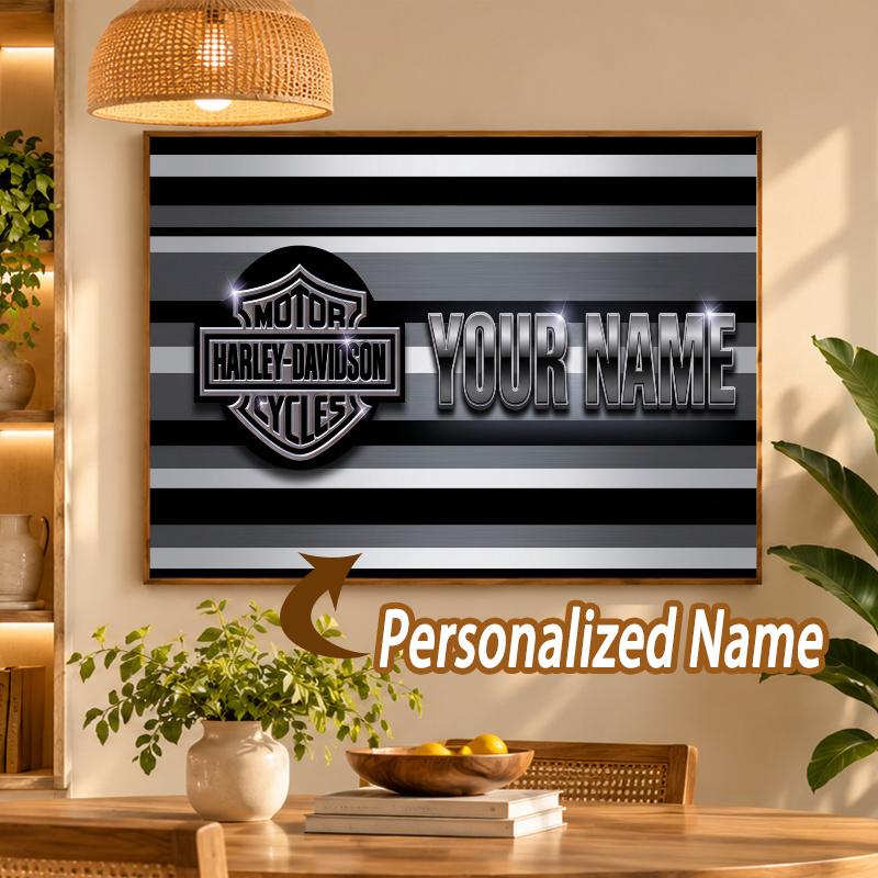 Custom Name Harley-Davidson 5D Diamond Painting Personalized Full Drill Diamond Art Kit Gift