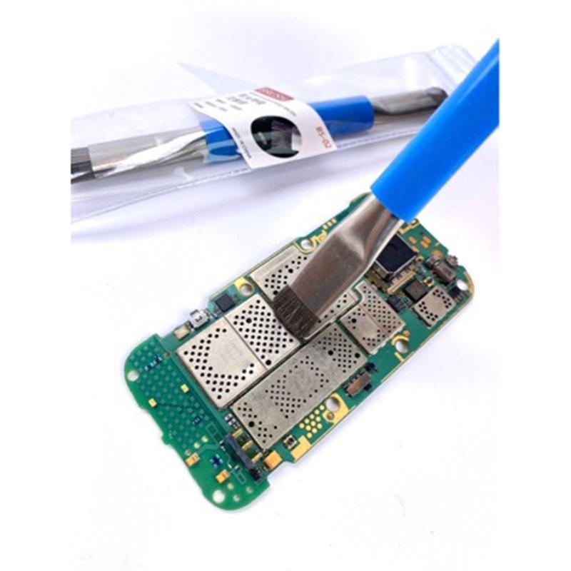 Doppelkopf-Borstenbürste (Schweinshaar), antistatisch, zur Reinigung von Handy-Motherboards und Lötpads