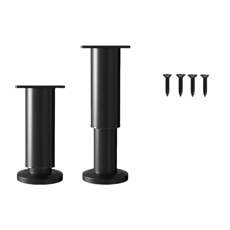 Packung mit 2 verstellbaren Stahlmöbelbeinen Sofabeine Couchbeine Stoßdämpfende Fußpolster für Schreibtische Sofas Regale & Kommoden