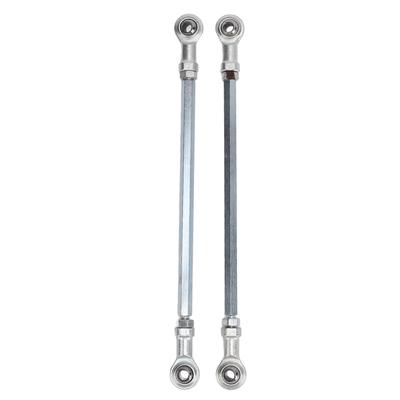 1 Pair ATV Tie Rods Kits 280mm Steel Alloy Silver Steering Ball Joint Tie Rod Kit for Quad Dirt