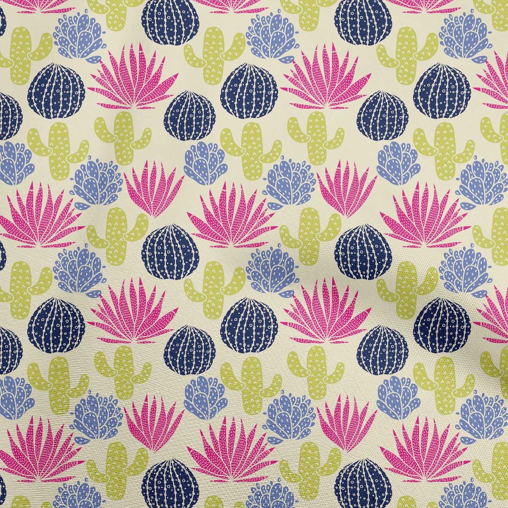 oneOone Georgette Viscose Lime Fabric Cactus Diy Clothing Quilting Fabric Print Fabric By Yard 42 Inch
