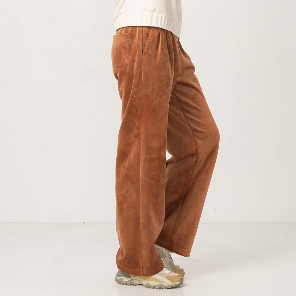 DURAN Wide Double-Tuck Corduroy Fleece-Lined Pants Dbf3W-9145 3 Colors