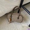 2025 Niche Suede Solid Color Boston Bag: Stylish Versatile Women's Crossbody & Shoulder Handbag