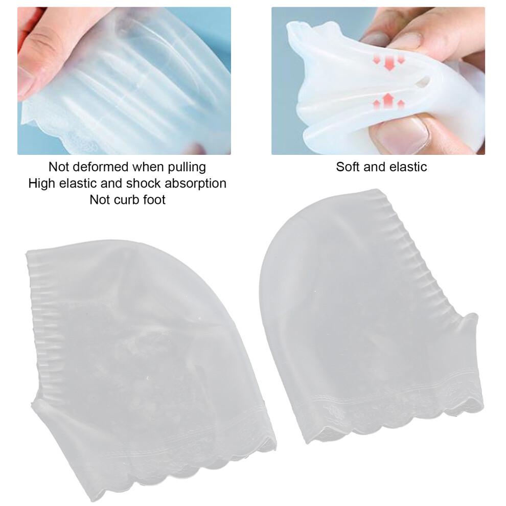Silicone Heel Sleeve for Foot Care Elastic & Pain Relief White Color