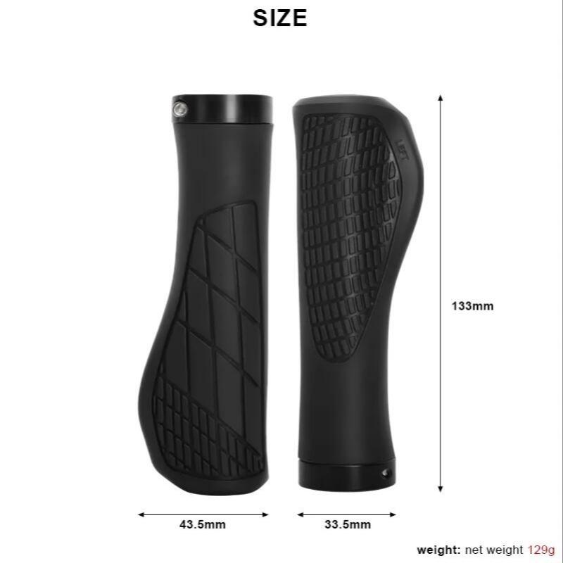Bicycle Grips Soft Rubber For MTB Mountain Bike Shockproof Anti-Slip Handlebar Cover Lock On Ergonomic Cycling Handle Bar Parts