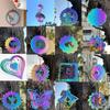 Colorful Wind Chime Pendant Gradient Wind Spinner Catcher Butterfly Hanging Ornaments  Living Room