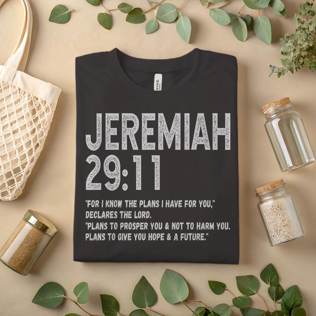 Jeremiah 29:11 Shirt Bible Verse T-Shirt Christian Faith Graphic Tee A399