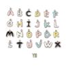 Mixed Color Titanium Steel Alphabet Beads: Non-Fading Necklace & Bracelet Pendants