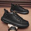 Autumn new casual leather shoes platform-soled sports little white board shoes