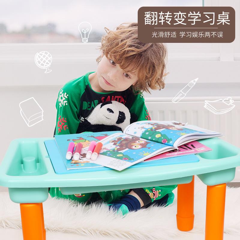Children'S Building Block Table Multifunctional Game Table Large Particle Building Block Assembled Toy Boy 3 Years Old