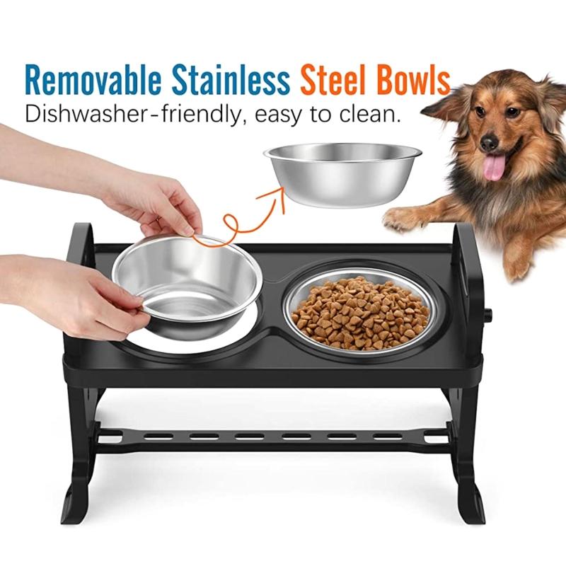 adjustable height dog feeder