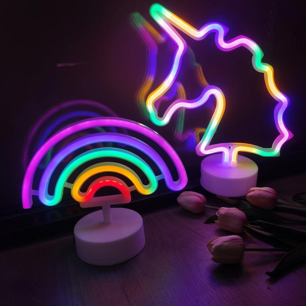 1PC Desktop Neon Light USB/Battery Powered for Room Birthday Party Wedding Decoration Ideal Mother's Day Valentine's Day Gift