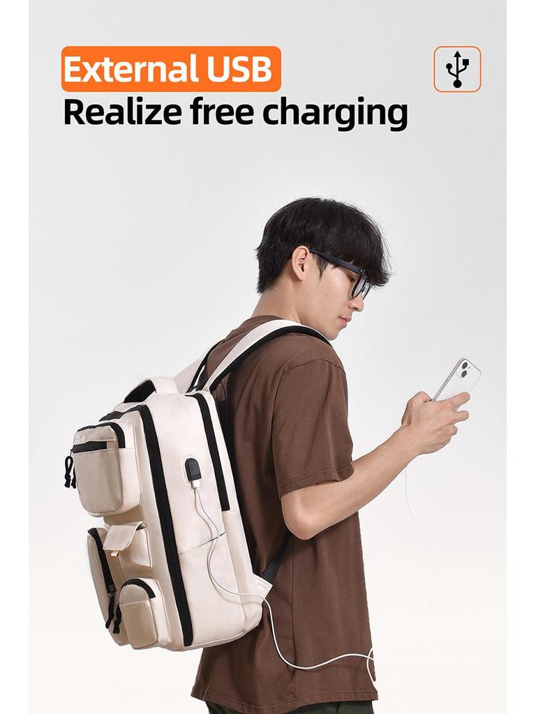 Trendy Unisex Macaron Backpack: Lightweight School, Commuting & Travel Laptop Bag