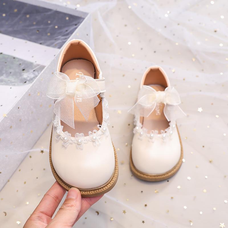Girls' princess shoes 2025 spring and autumn new white children's small leather shoes girls' dress soft-soled shoes women's treasure single shoes