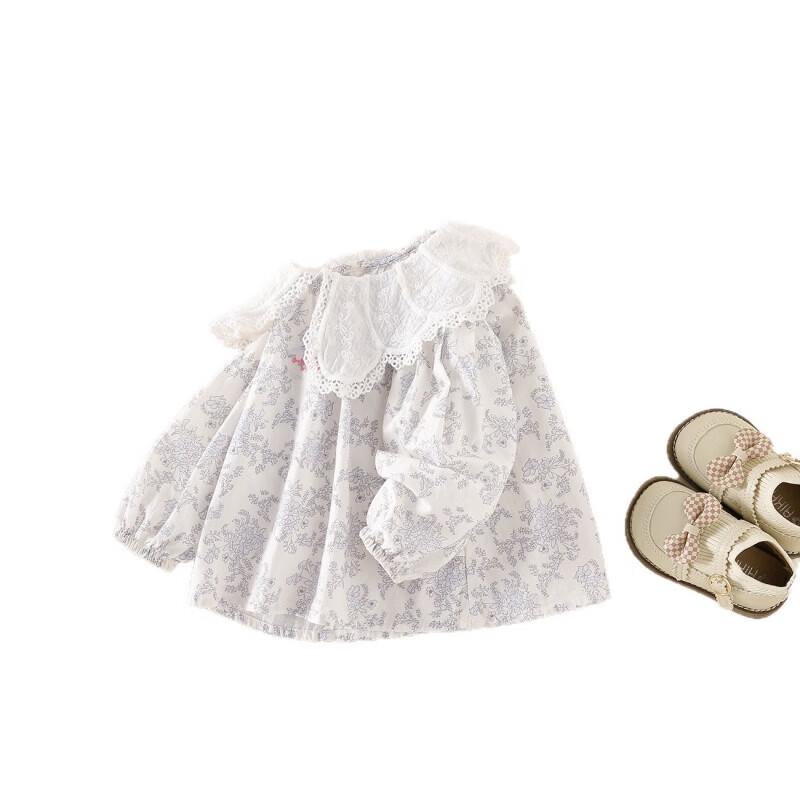 MS.PUALA Infant Girl's Floral Long Sleeve Shirt