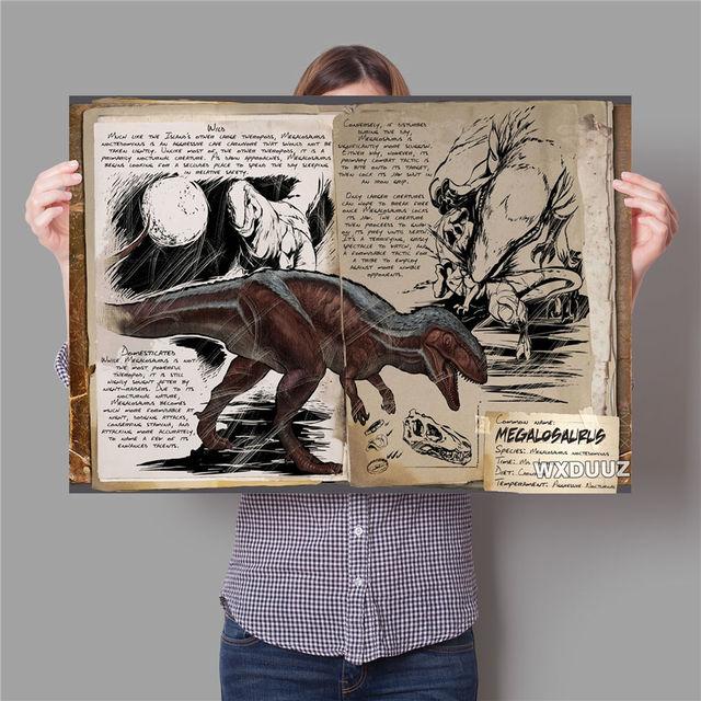 Retro Dinosaurier Schlange Phoenix Tiger Wandkunst Ölgemälde Dekoration Poster