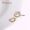 18K Gold Plated Oval/Heart Carabiner Spring Clasps Push In Gate Lock Jewelry Clasp For DIY Handmade Jewelry Making Accessories
