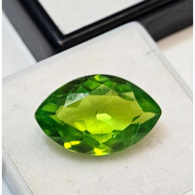 Fabulous Natural Green Peridot 10-12 Ct Marquise Cut Certified Loose Gemstone