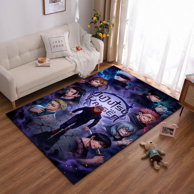 

Japanese Anime Jujutsu Kaisen Printed Flannel Non-Slip Carpet Home Decor Suitable for Living Room and Room 40x60cm( 15x23in )
