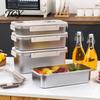 Lunch Container Stainless Steel Crisper Box with Sealing Lid And Handle, Large Capacity Portable Picnic Food Storage Bread Box, for Home