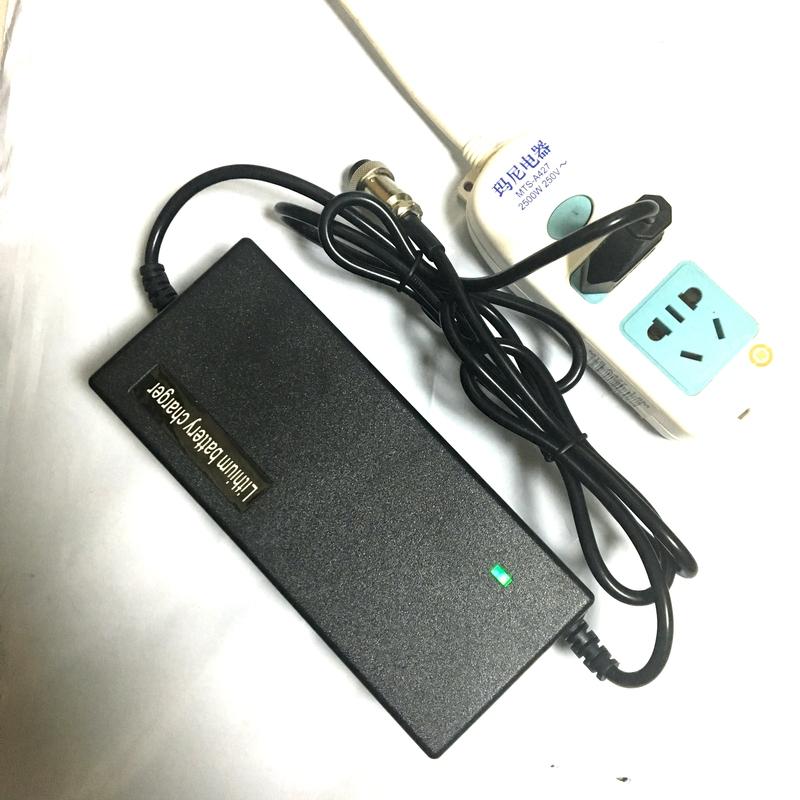 DC67.2V 2A Smart Lithium Battery Charger GX12 Aviation Connector For Self Balancing Skateboard Unicycle 16S 60V 10AH 12AH 20AH