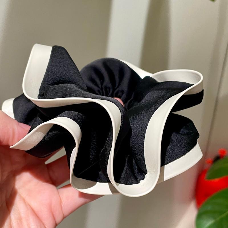 Французский шик Облако-подобный Универсальное Цветовое Блокирование Кольцо для волос для пучка и хвоста