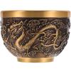 1pcs Dragon Copper Vintage Teacup Chalice Chinese Style Retro Tea Cups Home Decor Kitchen Barware